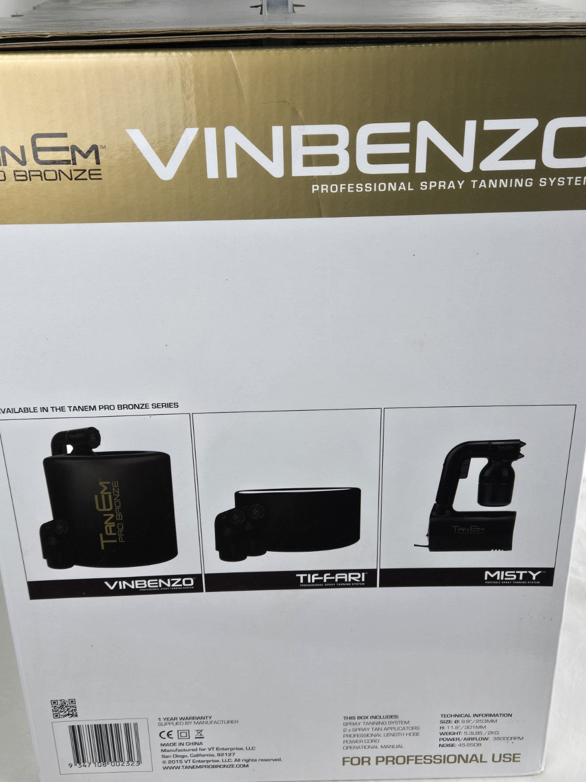HVLP Spray Tan System for Professional Salon Use - Complete TanEm Pro Bronze VINBENZO