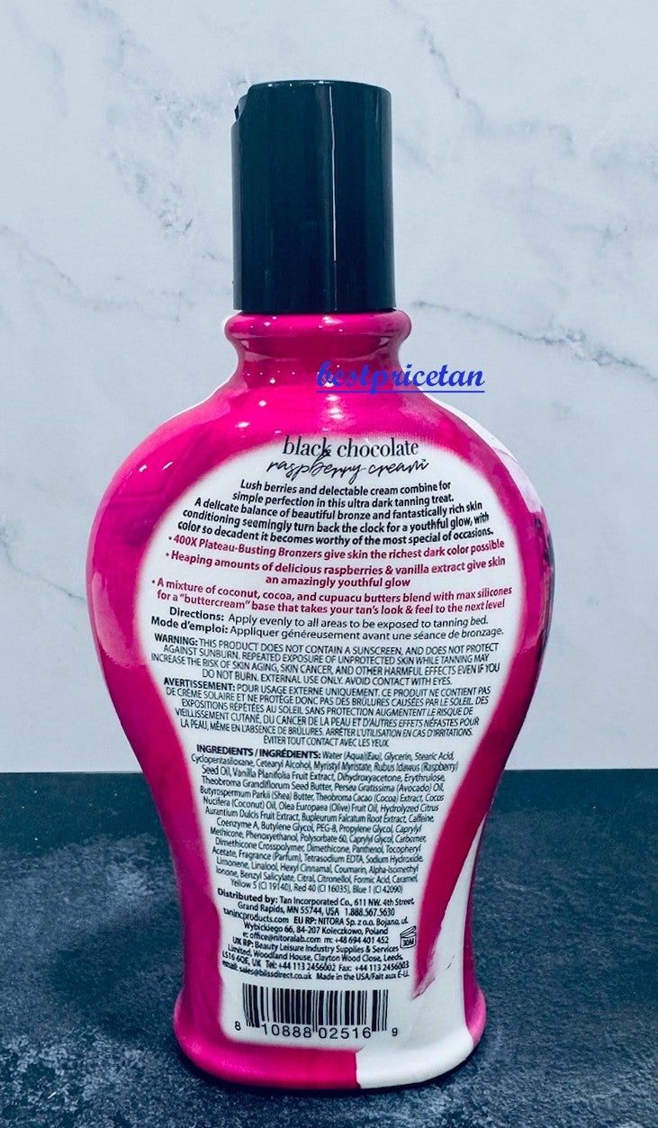 Dark Chocolate Raspberry Tanning Lotion 7.5 oz - Bronzer & Skin Conditioner