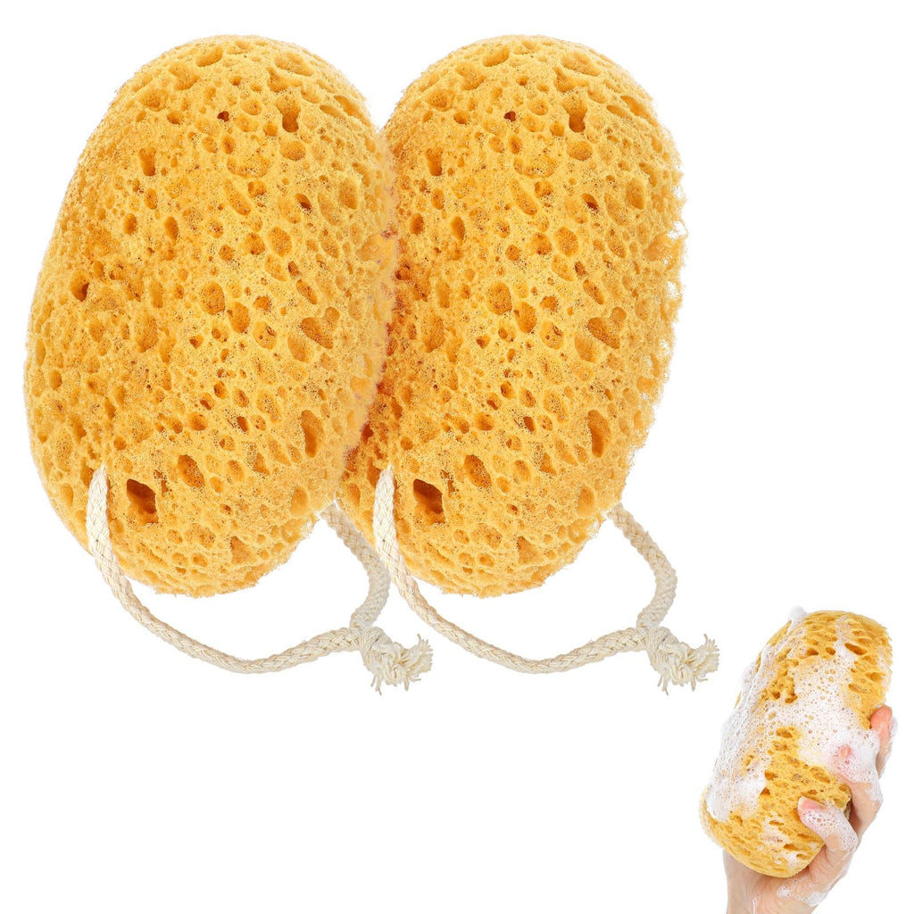 Large Soft Exfoliating Body Scrubber - 2 Pack Shower Sponges for Sensitive Skin