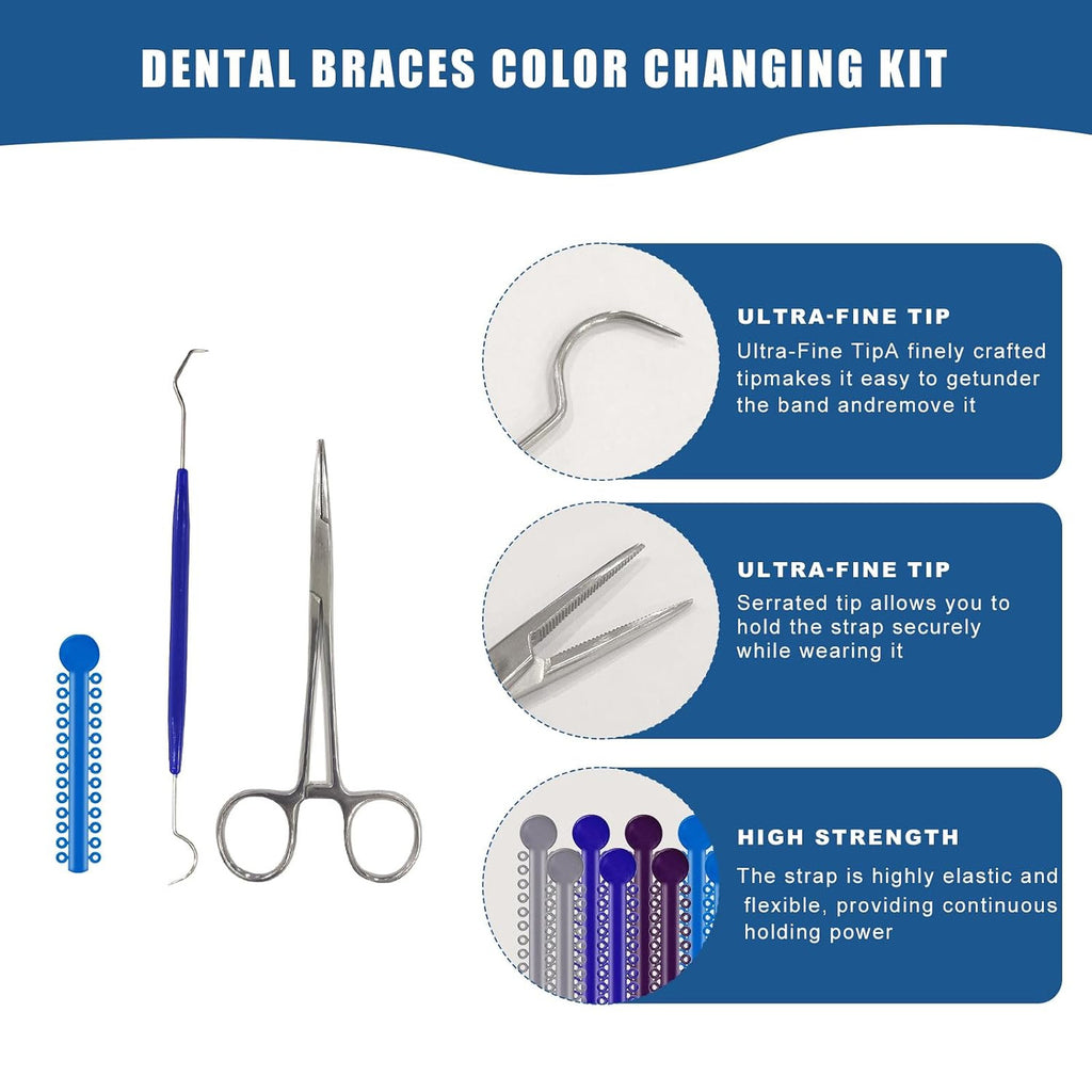 Multi-Color Orthodontic Ligatures Set for Braces 2080 Pieces DIY Rubber Bands