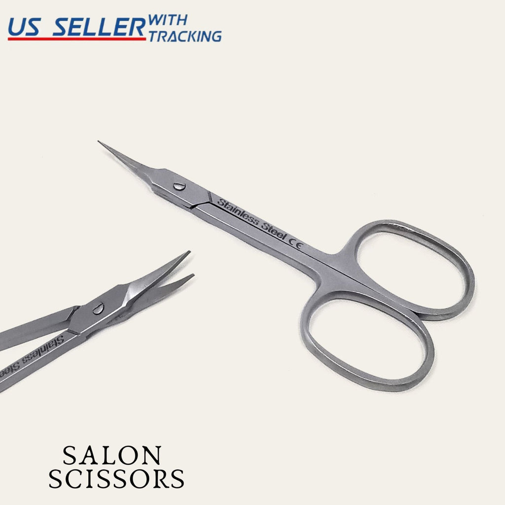 Professional Nail & Cuticle Scissors Set of Three - Manicure Grooming Tools