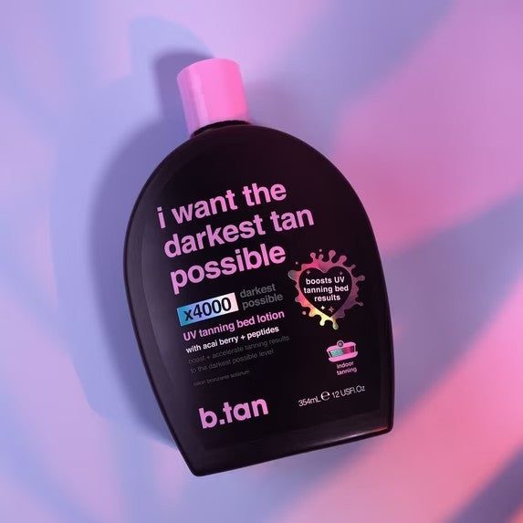 Dark Tanning Bed Lotion with Peptides & Acai Berry - 12 Fl Oz