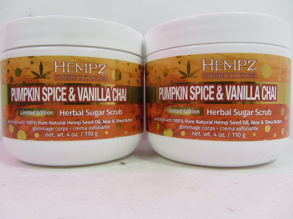 Hempz Pumpkin Spice & Vanilla Chai Sugar Body Scrub Set - 2 x 4 oz