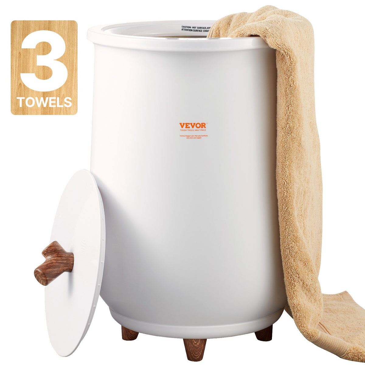 20L Large Bathroom Towel Warmer with LED Light and Aromatherapy Chamber