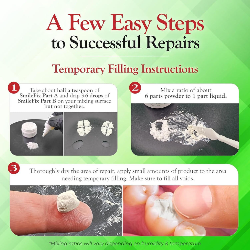 Emergency Dental Repair Kit with Dental Cement for Crowns & Bridges