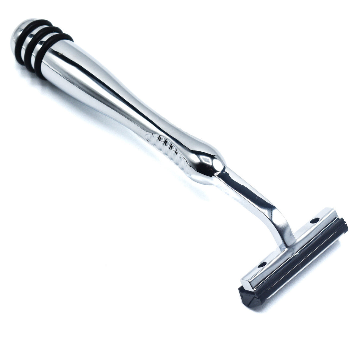 All Metal Trac II Compatible Razor & 10 Twin Blades - Brass Handle