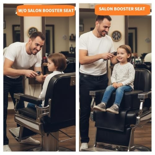 Kids Booster Seat Cushion for Barber Chairs - Adjustable Height, Waterproof, Portable