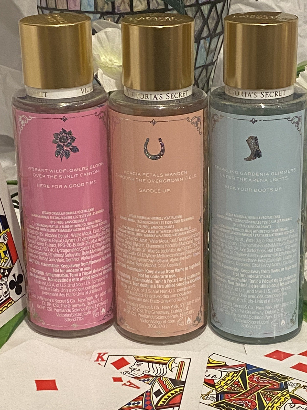 Victoria's Secret Texas Hold 'Em Collection Body Mist Set - 3 Scents, 8.4 oz Each