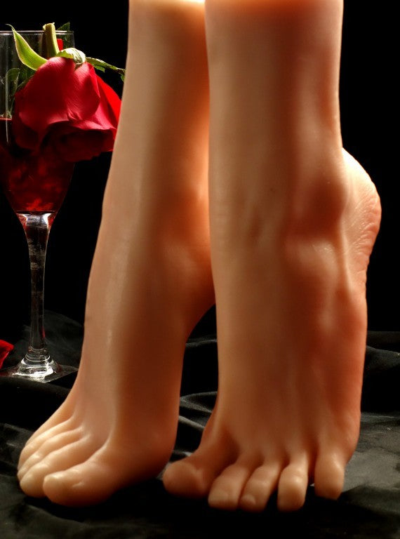 Silicone Female Foot Model for Display - Lifelike Soft Mannequin, Multiple Variants