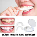 Snap-On Upper and Lower Dental Veneers Set - False Teeth Cover Silicone