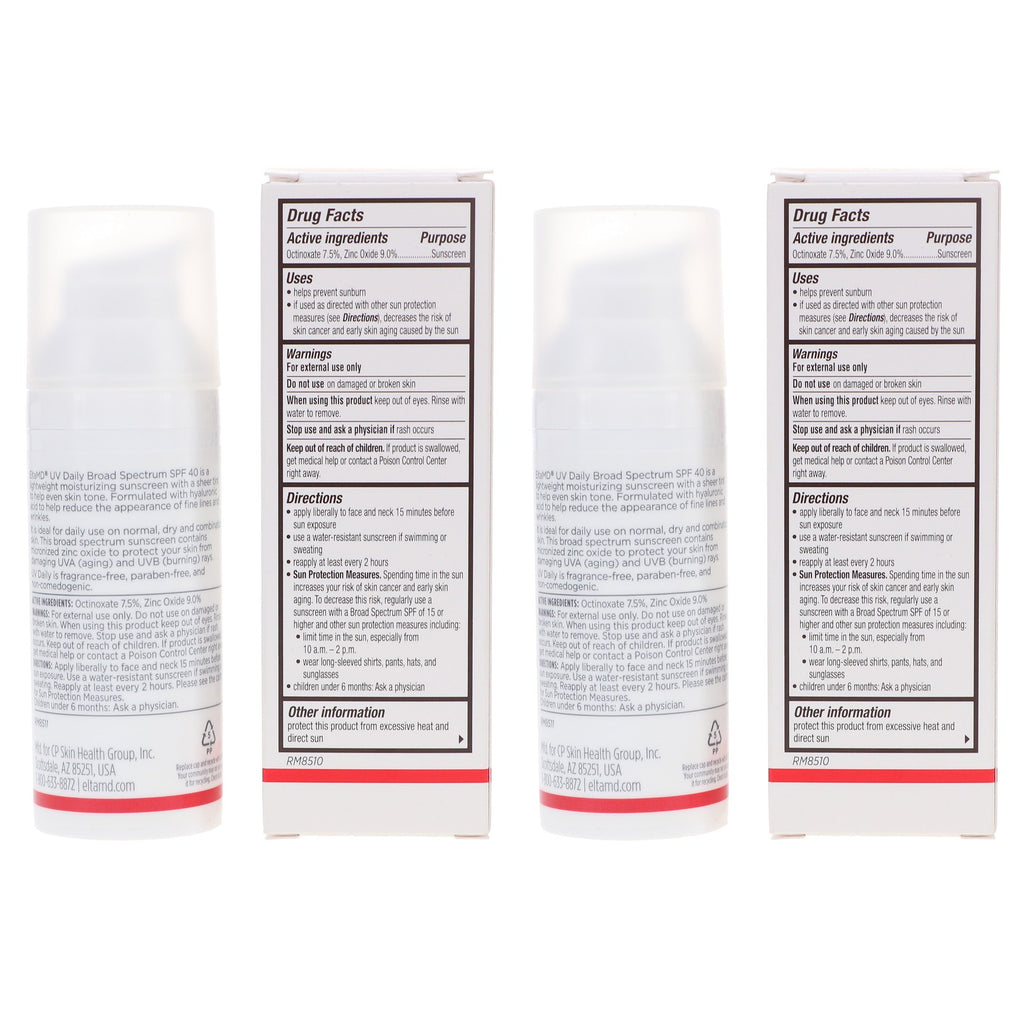 EltaMD UV Daily Broad Spectrum SPF 40 Tinted Face Sunscreen 1.7 oz - 2 Pack