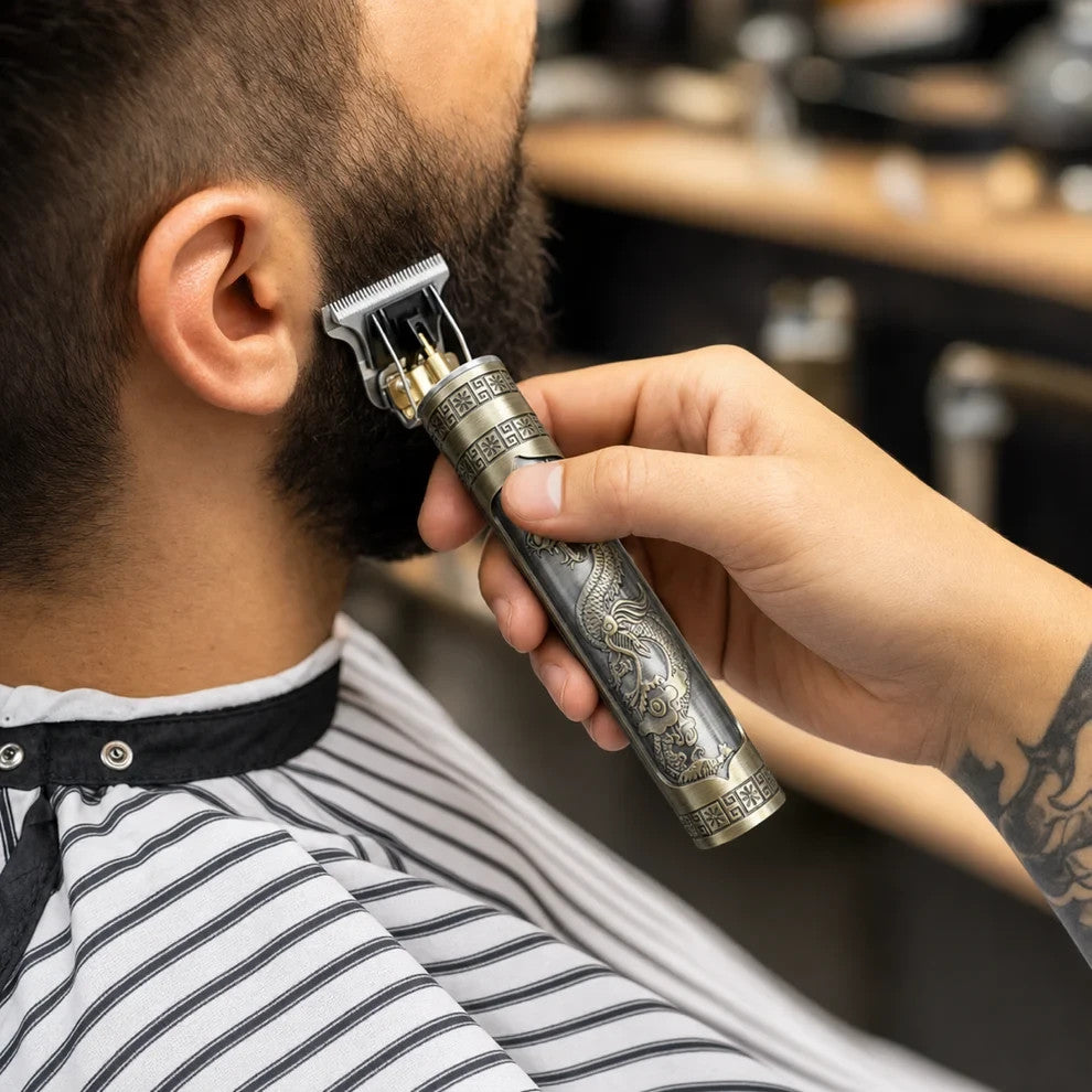 Men's Beard and Hair Trimmer Cutter Machine - USB Rechargeable, Quiet, Multi-Guide Combs