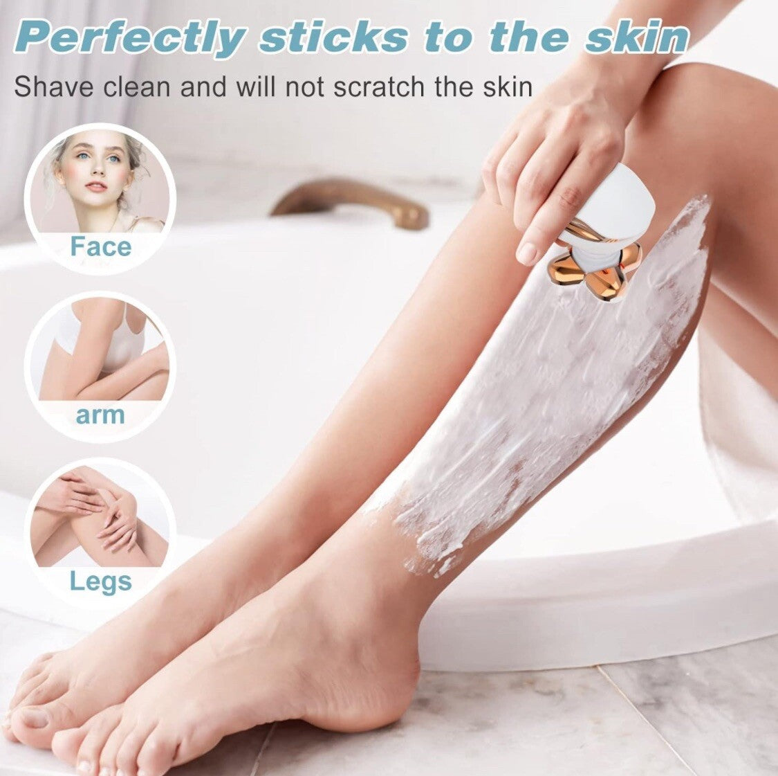 Women Waterproof Electric Bikini Hair Shaver Rechargeable Wet Dry Razor