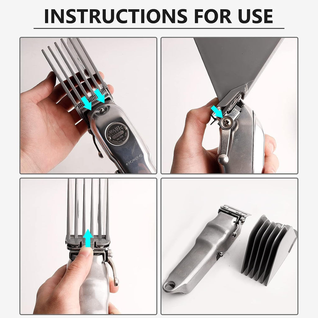 3 Inch Hair Clipper Guard Set for Wahl Clippers - Premium Long Cut Combs