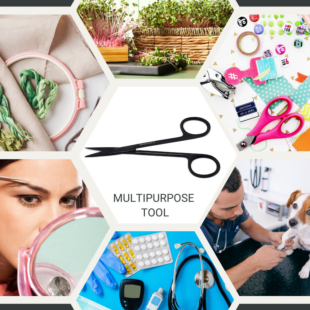 Professional Hair and Facial Grooming Scissors - Multi-Function Salon Shears