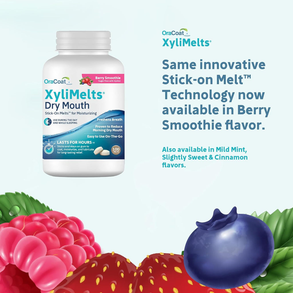 Dry Mouth Relief Discs - Sugar-Free Berry Flavor, 100 Count