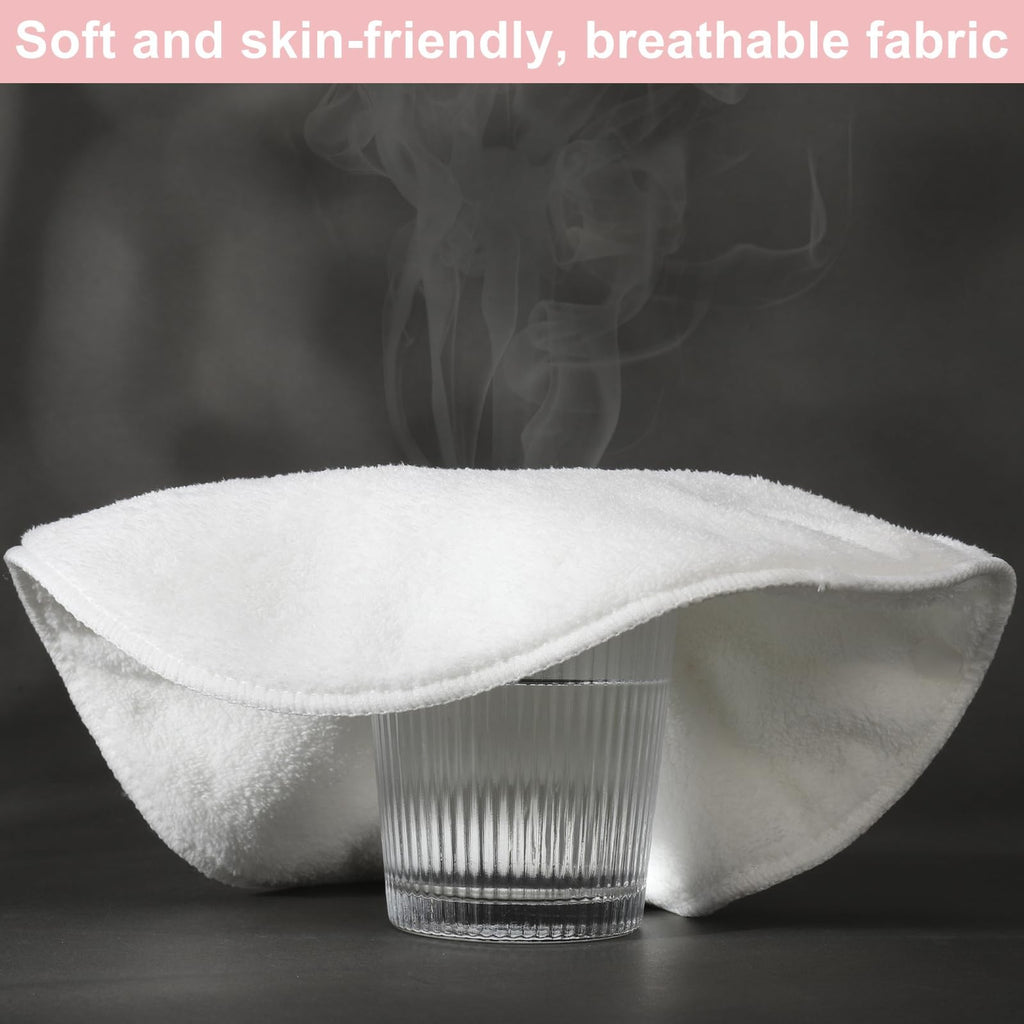 Reusable Face Steaming Towel Set - Hot Cold Compress Spa Towels for Skin Care