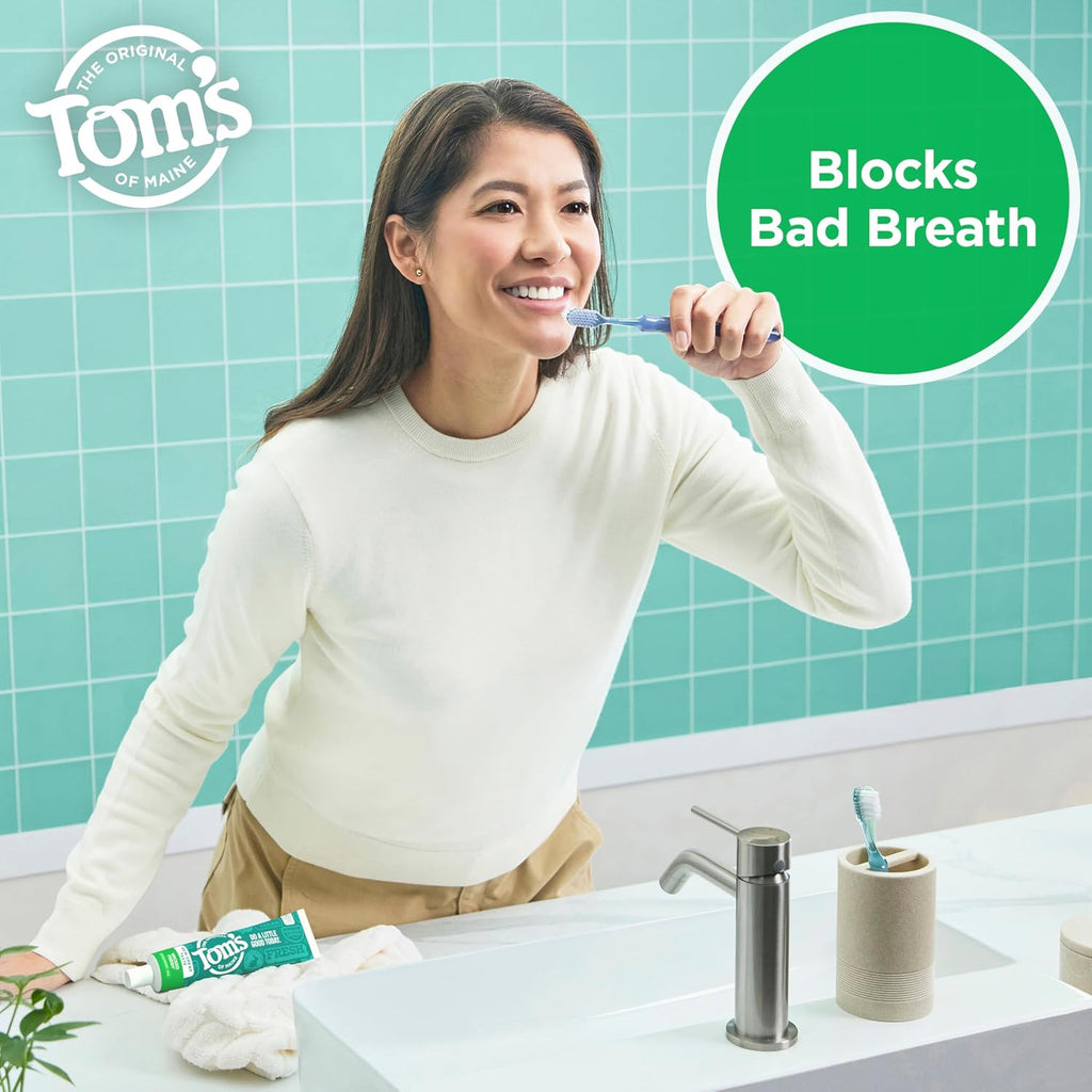 Natural Fluoride Toothpaste for Fresh Breath & Cavity Protection - Spearmint Ice, 4oz, 3 Pack