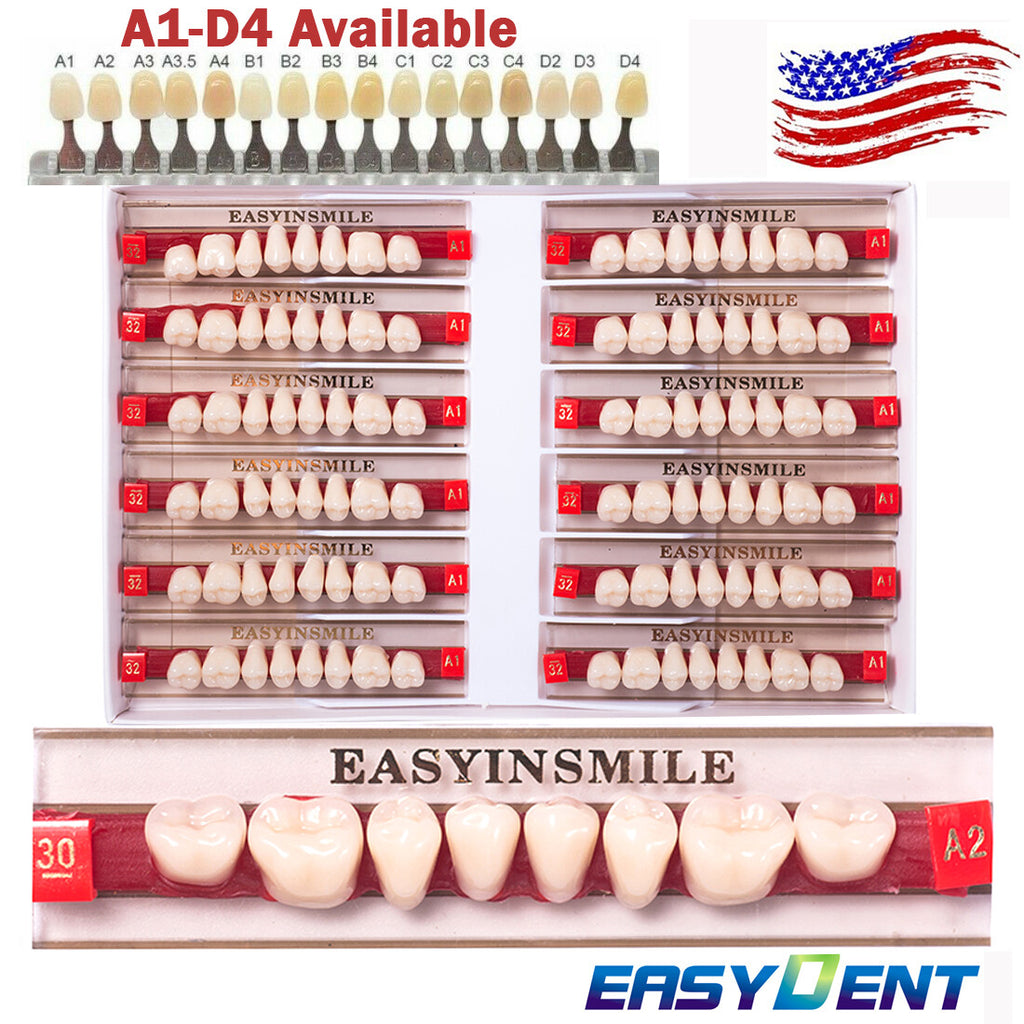 Dental Acrylic Resin Teeth Set for Dentures - Full Upper & Lower Options