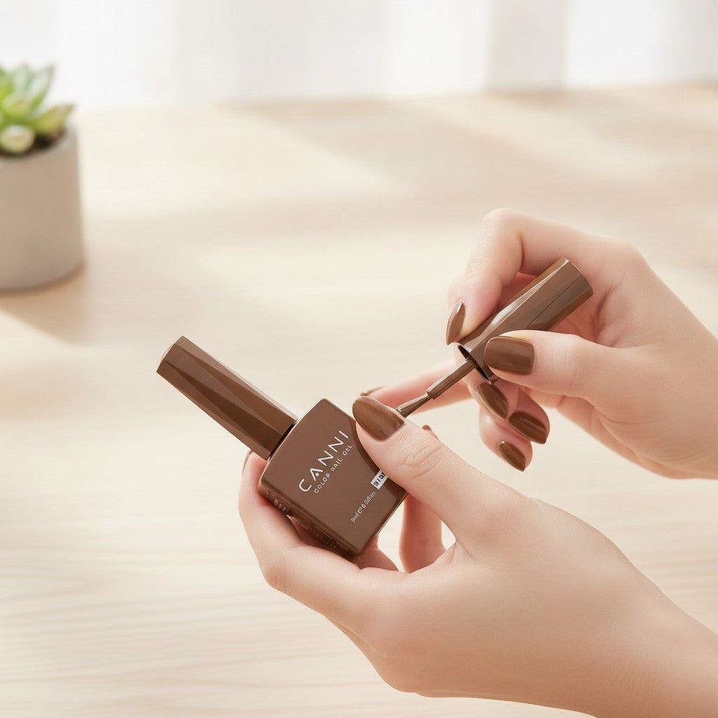 Long-Lasting Brown Gel Nail Polish for Autumn Manicures - Easy Application