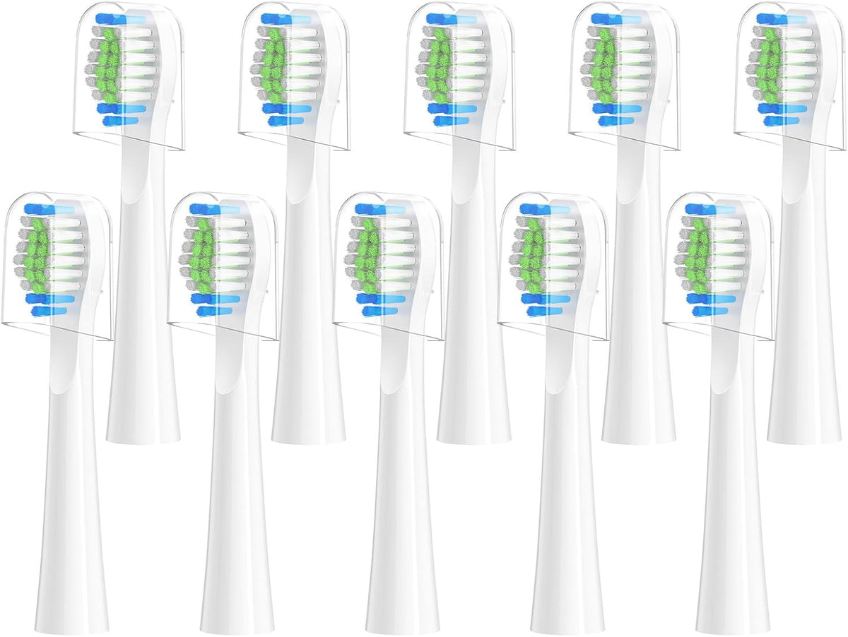 10 Pack Replacement Toothbrush Heads for Bitvae D2 Electric Toothbrush