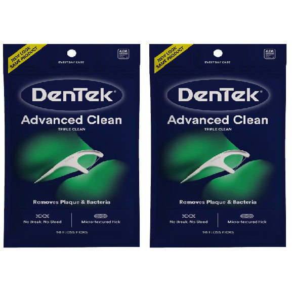 Dental Floss Picks Triple Clean 90 Count - Pack of 2 for Oral Care