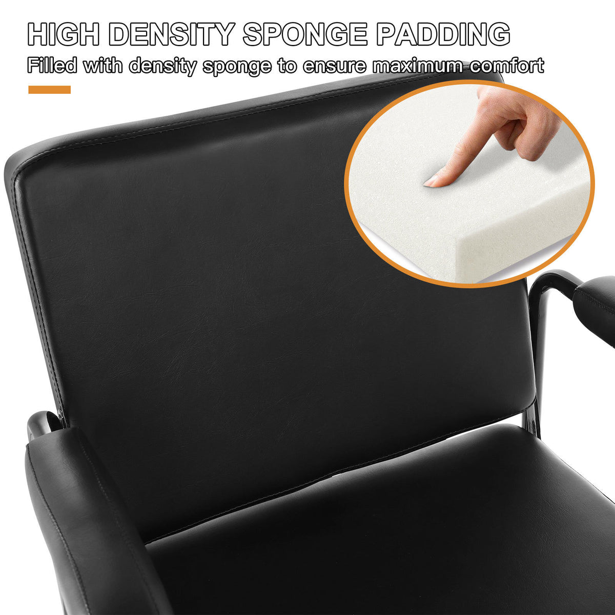 Reclining Shampoo Chair Salon Barber Spa Hair Styling Chair Black