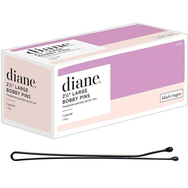 Large Black Bobby Pins 2.5 Inch Hair Pins 1 lb for Styling & Thick Hair