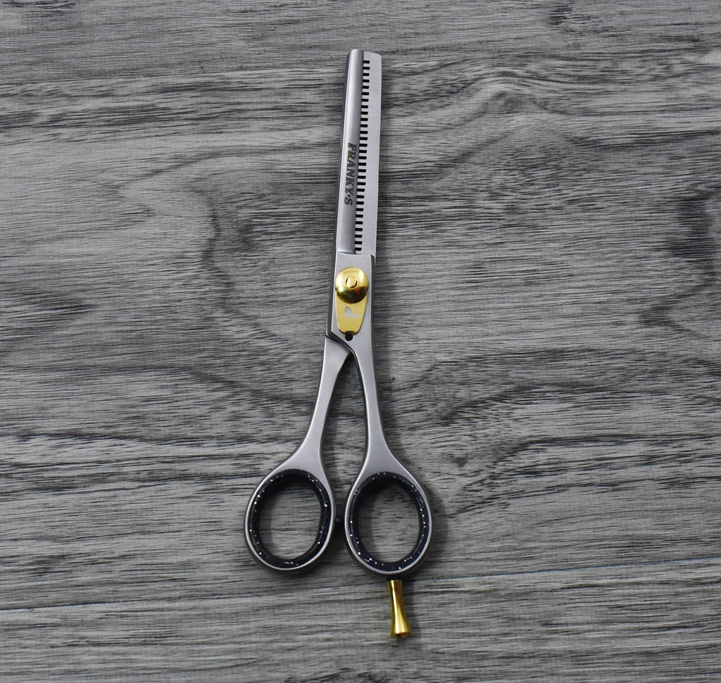 Professional Hair Cutting & Thinning Scissors Set with Razor and Pouch - 6.5 Inch