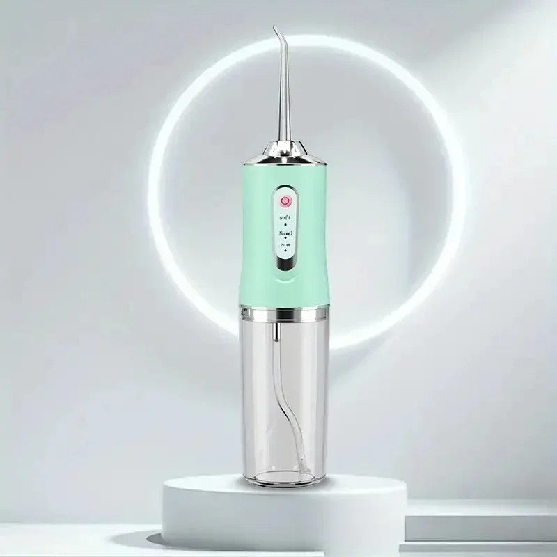 Cordless Water Flosser Dental Oral Irrigator Travel Teeth Cleaner - 3 Modes, 4 Tips