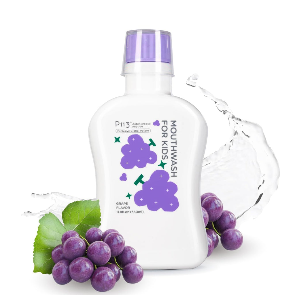 Kids Alcohol-Free Strawberry Mouthwash - Gentle Fluoride-Free Oral Rinse
