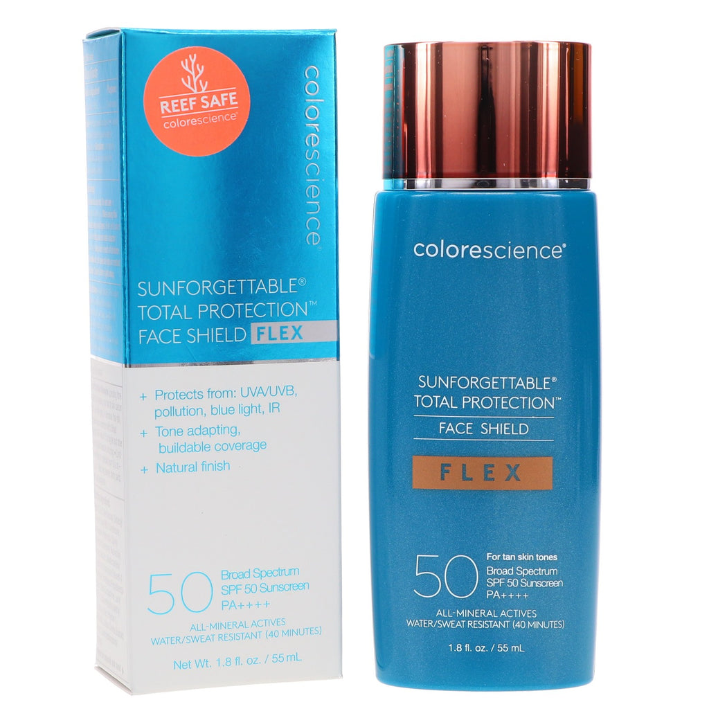 SPF 50 Mineral Sunscreen Face Shield Flex Tan - Water-Resistant, Broad Spectrum