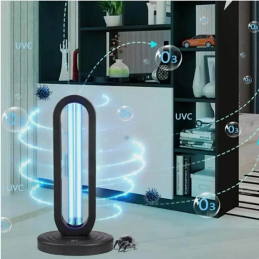 Portable UV-C Disinfection Sterilizer 38W Timer Remote Ozone for Household