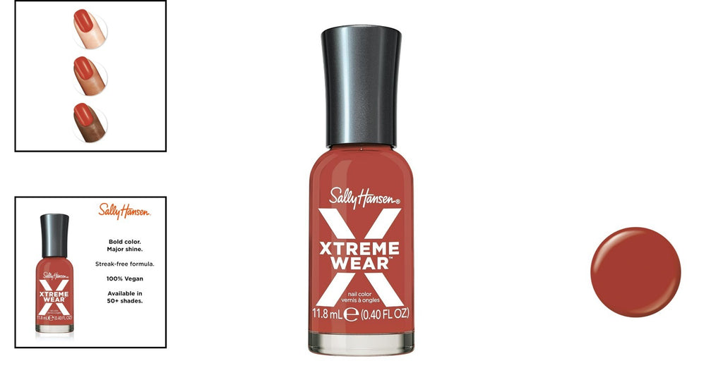 Long-Lasting Dark Orange Nail Polish with Fade-Resistant Shine