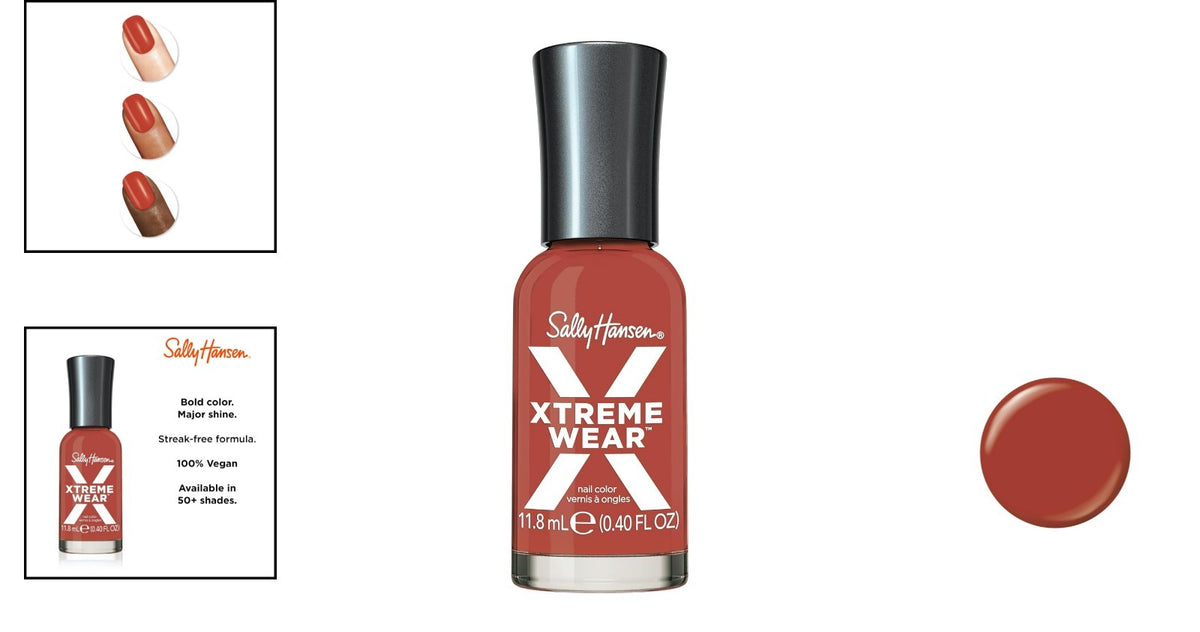 Long-Lasting Dark Orange Nail Polish with Fade-Resistant Shine