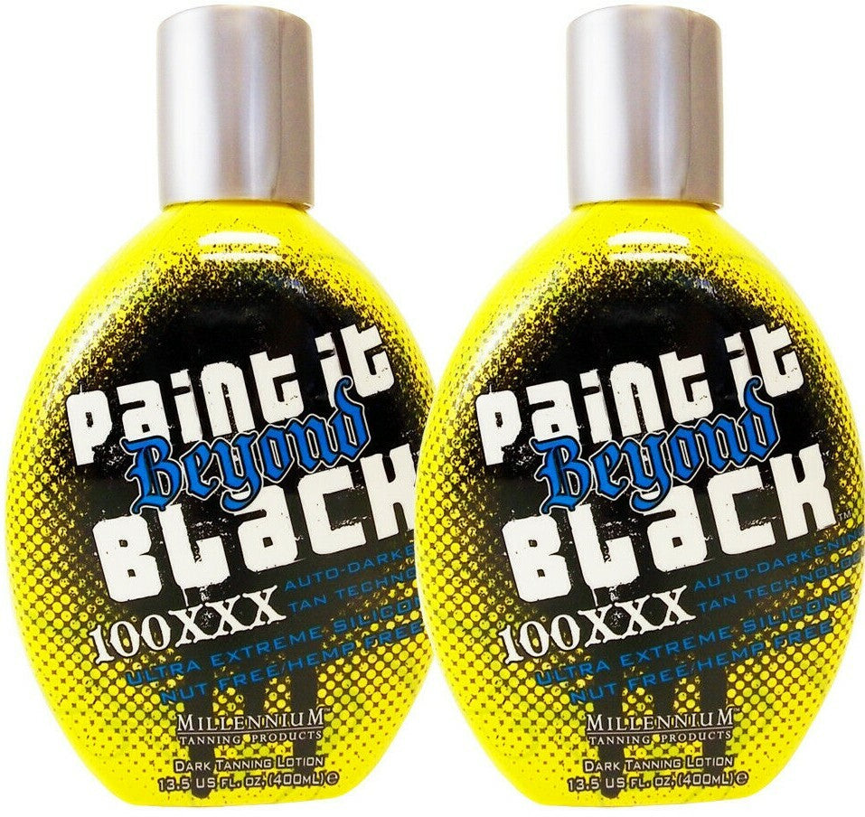 2 Pack Dark Tanning Lotion with Bronzer - Paint It Beyond Black 100XXX
