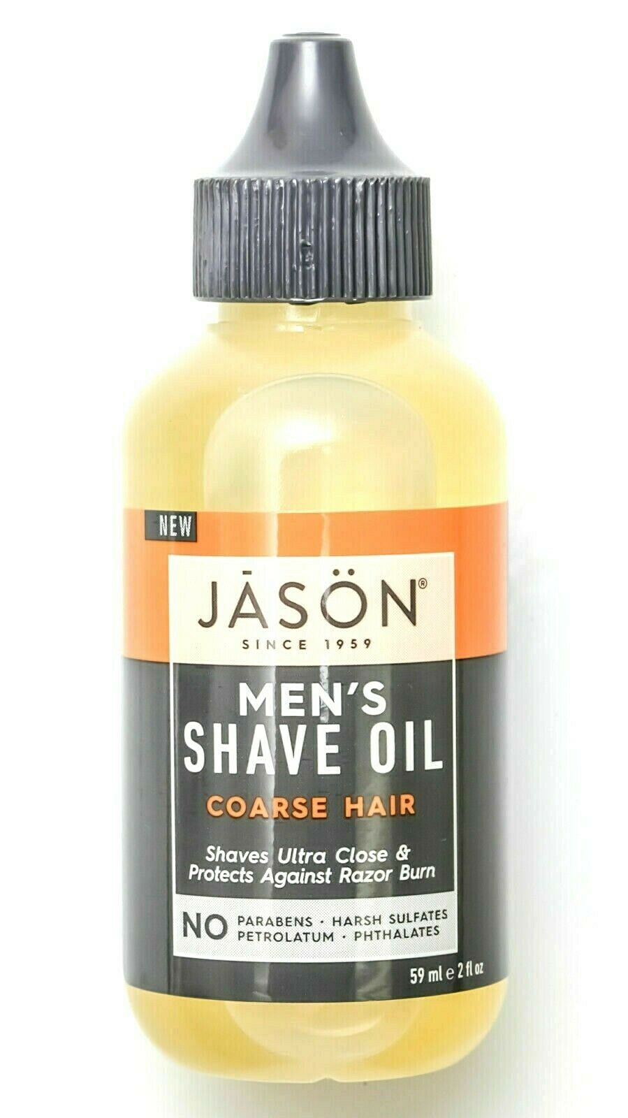 Men's Coarse Hair Shave Oil - Natural 2oz with Argan & Tea Tree for Razor Burn Prevention