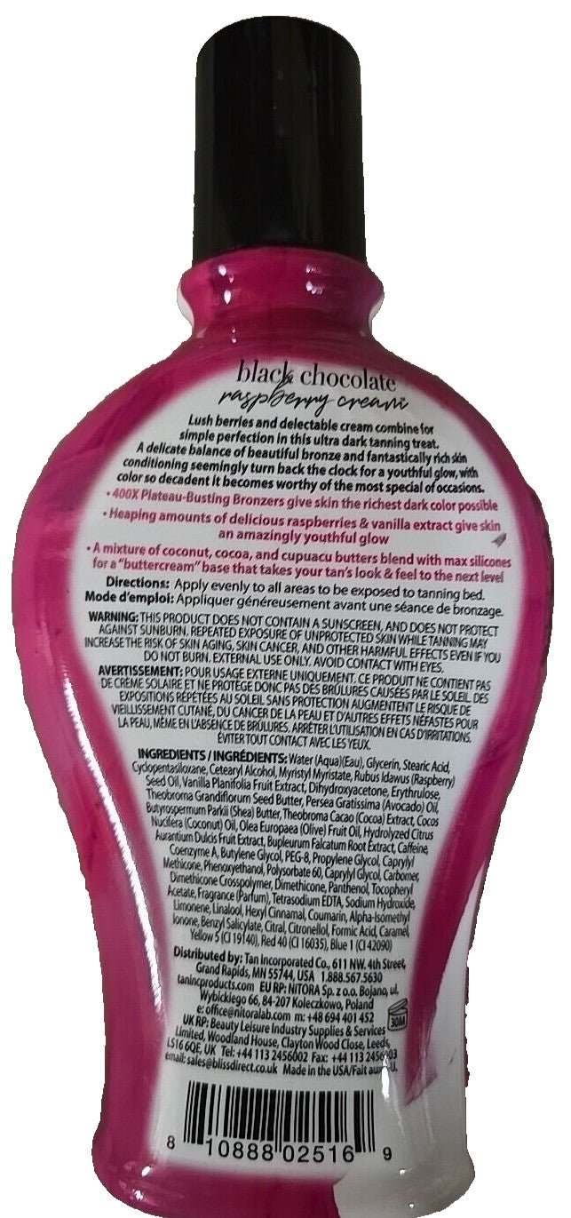 Dark Chocolate Raspberry Tanning Lotion - Double Dark Bronzer 7.5oz