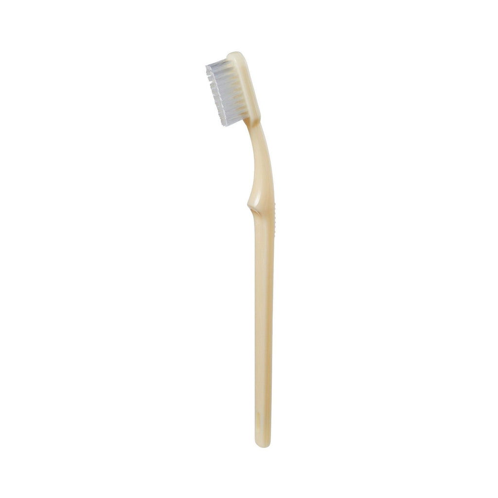 Adult Ivory Medium Toothbrush with Ergonomic Curved Handle - 144 Pack