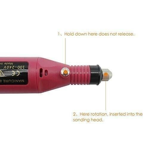 Electric Nail Drill Kit for Manicure & Pedicure with 6 Bits - Portable & Variable Speed