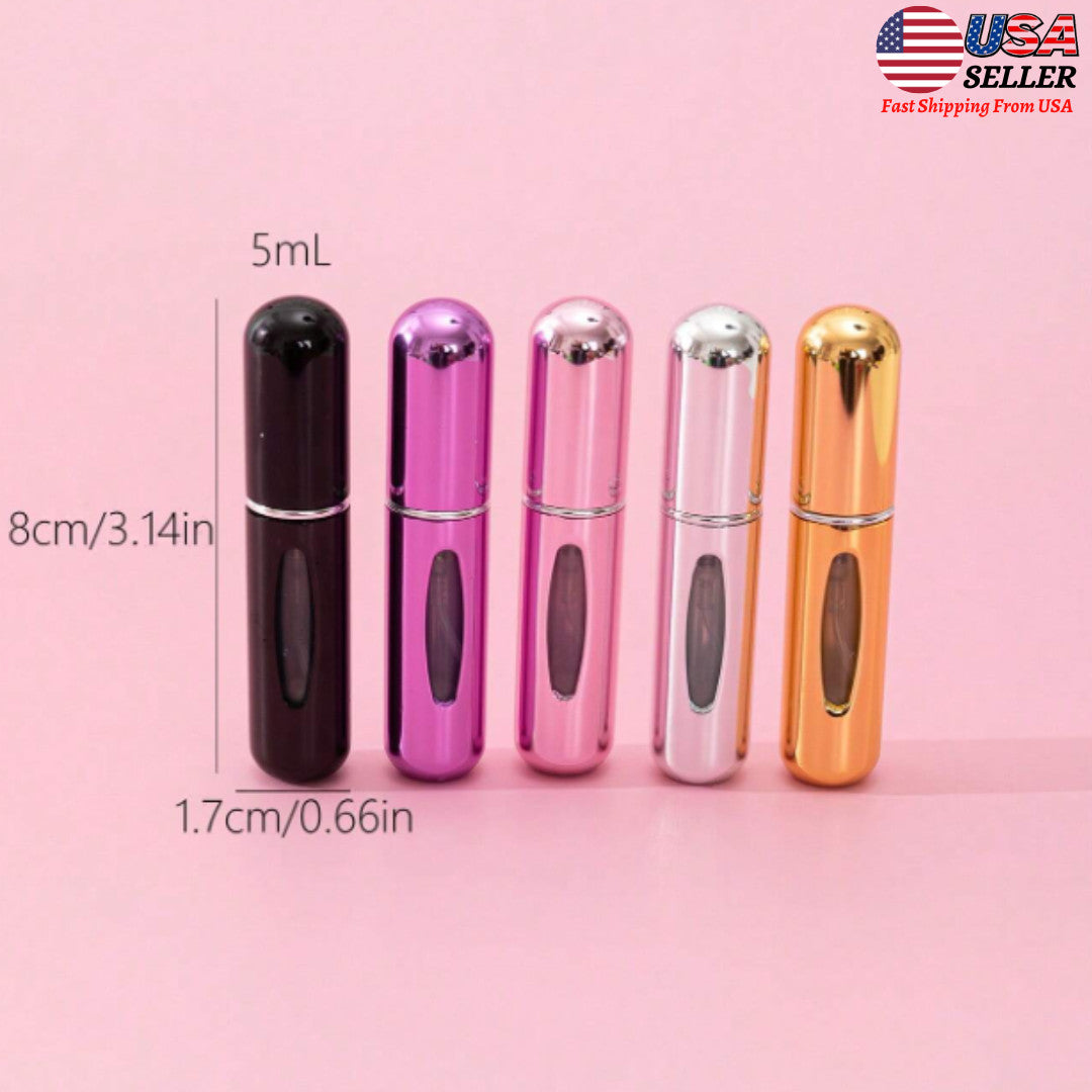 Travel Refillable Perfume Atomizer Bottle 5ml Leak-Proof Spray Pump