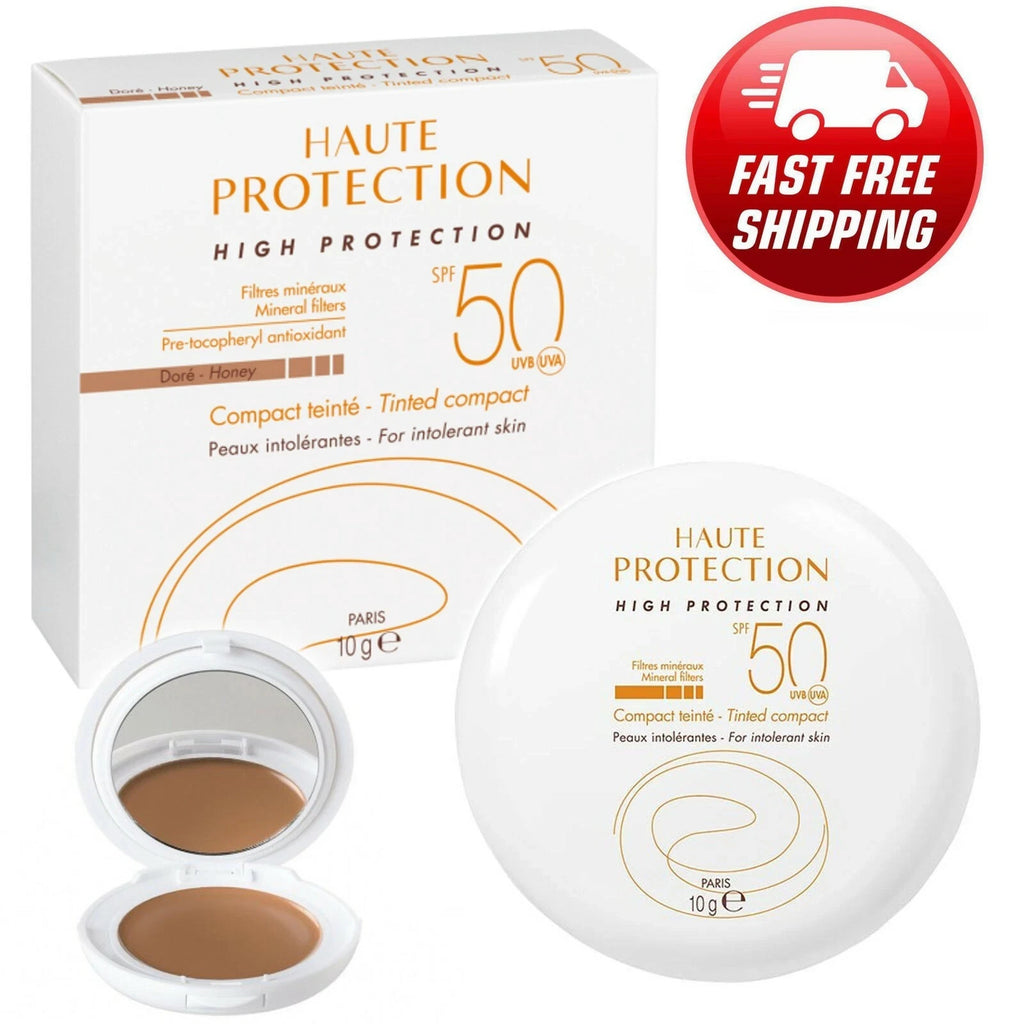 High SPF 50 Tinted Compact Sunscreen with Mineral Filters - Honey 10g