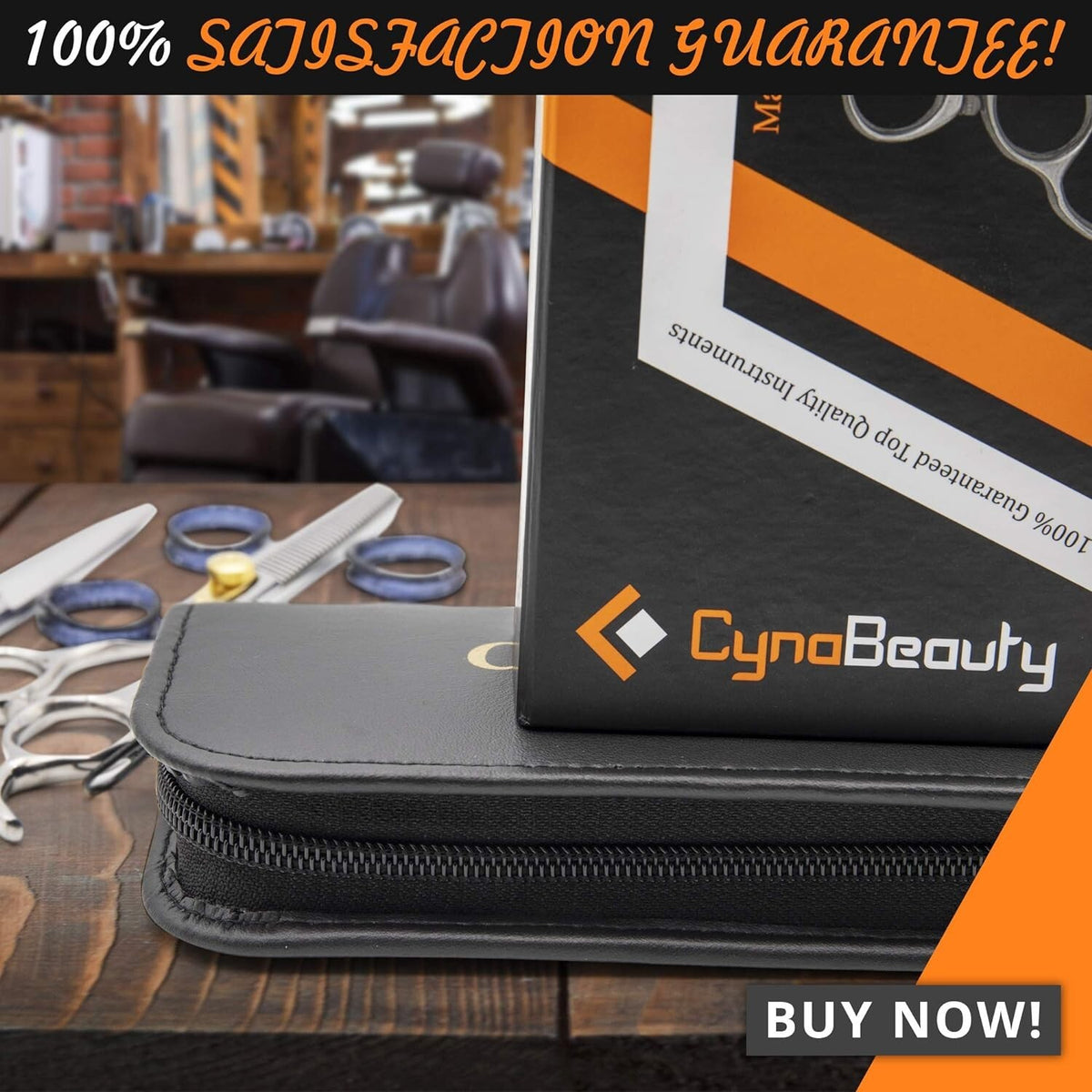 Professional Hair Cutting Scissors Set with Leather Case - Hairdresser Barber Tools
