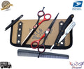Professional Hair Cutting & Thinning Scissors Set with Razor & Pouch