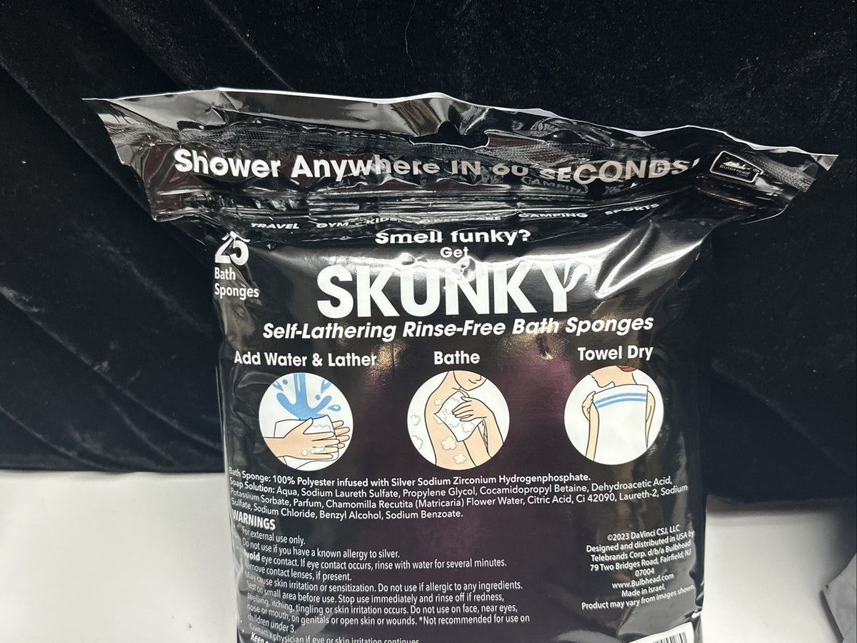 2 Pack Hypoallergenic No Rinse Bathing Wipes for Adults & Elderly - 50 Total