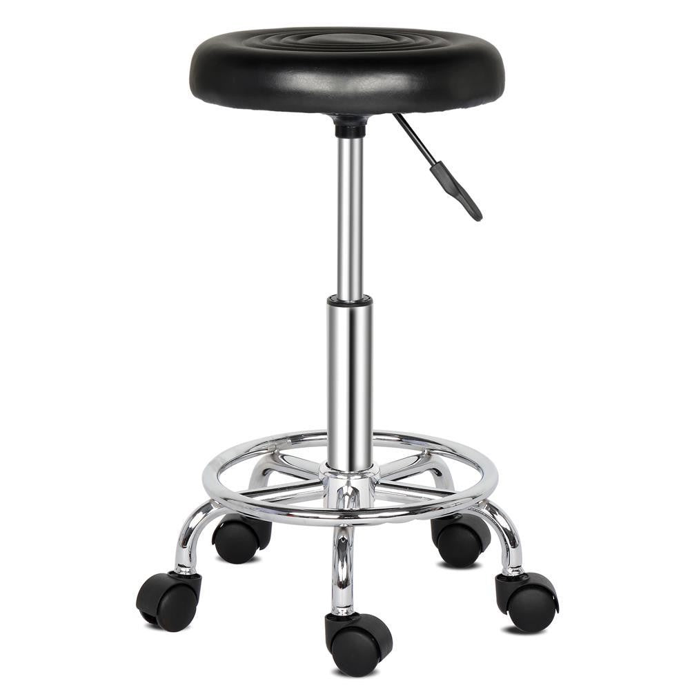 Adjustable Hydraulic Swivel Round Stool with Casters for Spa Salon Counter