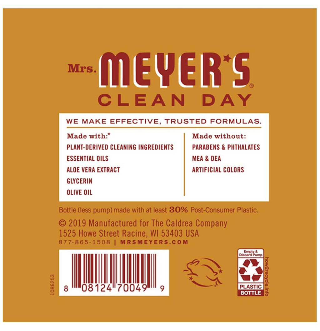 Mrs. Meyer's Hand Soap Clean Day Cider Scent Pack of 6 12.5 Oz