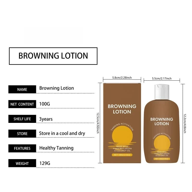 Deep Moisturizing Herbal Skin Tanning Lotion 100g for Face & Body