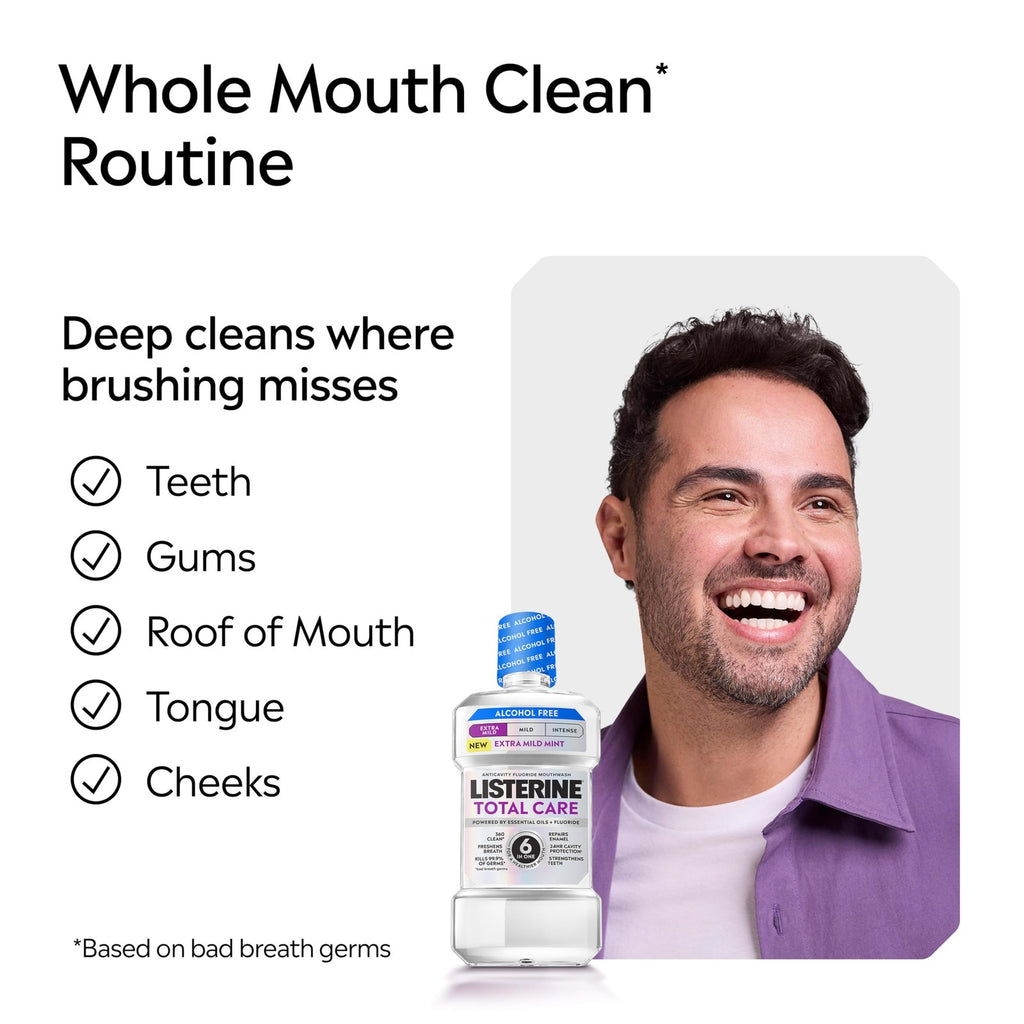 Anticavity Mouthwash with Fluoride - Alcohol-Free, 33.8 Fl Oz