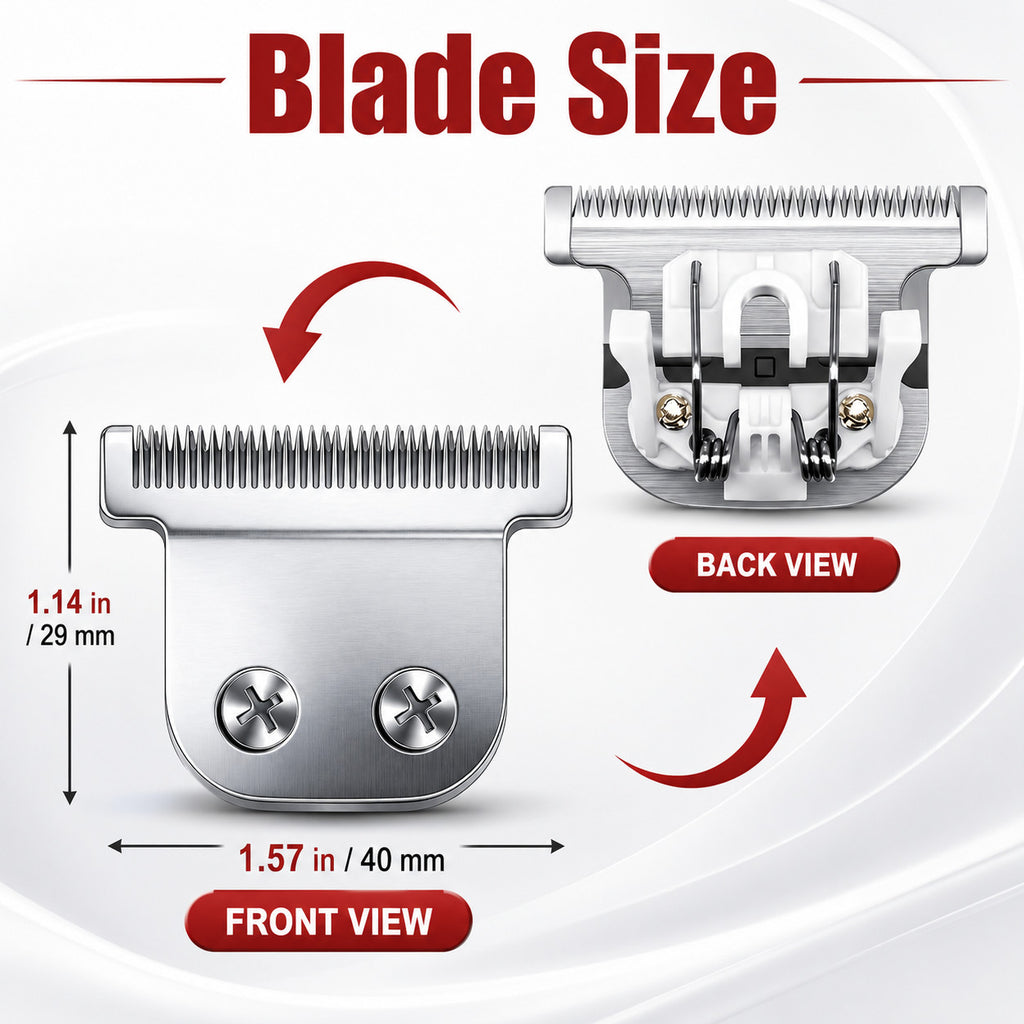 T-Blade Replacement Blade 40mm for Wahl Trimmers - Durable Steel, Heat-Resistant